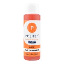 Pintura Acrílica Politec Hobby Mate 309 Rojo Toluidina 60ml