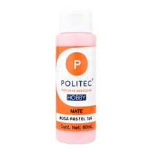 Pintura Acrílica Politec Hobby Mate 326 Rosa Pastel 60ml