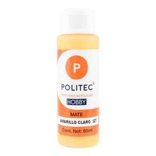 Pintura Acrílica Politec Hobby Mate 327 Amarillo Claro 60ml