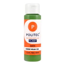Pintura Acrílica Politec Hobby Mate 328 Verde Hoja 60ml