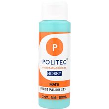 Pintura Acrílica Politec Hobby Mate 333 Verde Pálido 60ml