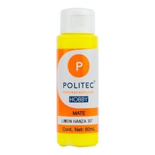 Pintura Acrílica Politec Hobby Mate 307 Limón Hanza 60ml