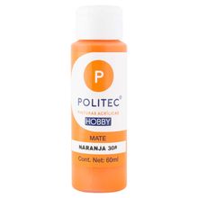 Pintura Acrílica Politec Hobby Mate 308 Naranja 60ml