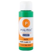 Pintura Acrílica Politec Hobby Mate 312 Verde Claro 60ml