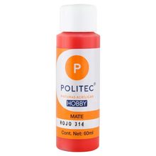 Pintura Acrílica Politec Hobby Mate 314 Rojo 60ml