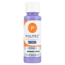 Pintura Acrílica Politec Hobby Metálico 534 Morado 60ml