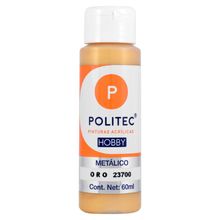 Pintura Acrílica Politec Hobby Metálico 700 Oro 60ml