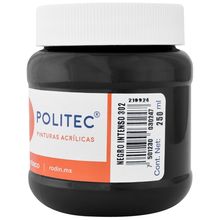 Pintura Acrílica Politec 302 Negro Intenso 250ml