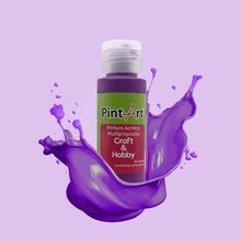Pintura Acrílica Pint Art Multipropósito Morado Neón 60ml