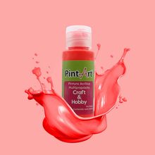 Pintura Acrílica Pint Art Multipropósito Rojo Neón 60ml