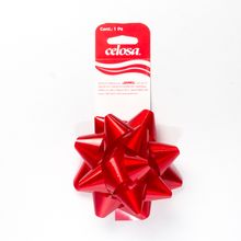 Moño Estrella Janel Celosa Krystal Mediano Rojo