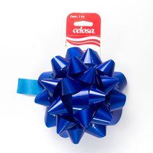 Moño Estrella Janel Celosa Krystal Jumbo No.4 Azul Rey