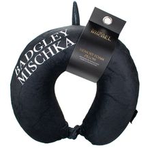 Almohada de Viaje Badgley Mischka Memory Foam Negra