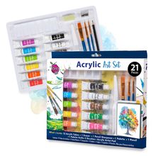 Set de Arte Berry Hip Pinturas Acrílicas 21 piezas