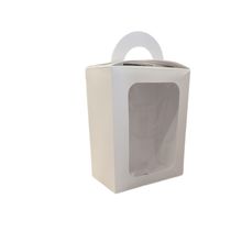 Cajas de Cartón con Ventana para Dulceros Blancas 14x11x6.5cm 100 piezas