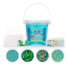 Slime Elmers Deep Gue Sea Cubeta y 4 Decoraciones Azul 709ml
