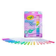 Plumones Crayola Super Tips Pastel 20 piezas
