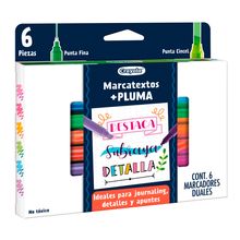 Marcatextos con Bolígrafo Crayola Subraya y Detalla 6 piezas