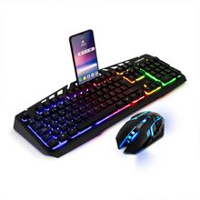 Teclado y Mouse Gamer Alámbricos con Luz LED