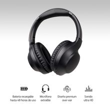 Audífonos Inalámbricos Bluetooth con Micrófono Extraíble Negro