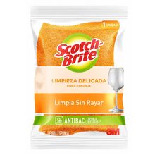 Fibra Esponja 3M Scotch Brite Cero Rayas Anaranjada