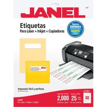 Etiqueta Adhesiva Laser Janel 13x45mm 2000 piezas