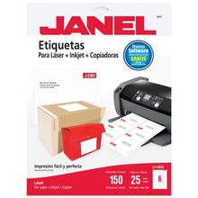 Etiqueta Adhesiva Laser Janel 85x102mm 150 piezas
