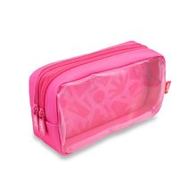 Lapicera Doble Zipit Flores Rosa
