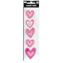 Stickers Happy Planner Corazones Rosas 6 piezas