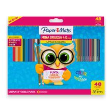 Lápices de Colores Paper Mate Unipunta y Doble Punta 36 piezas