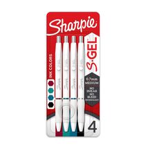 Bolígrafos de Gel Retráctiles Sharpie S-Gel Fashion Punto Mediano Básicos 4 piezas