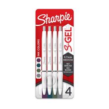 Bolígrafos de Gel Retráctiles Sharpie S-Gel Fashion Punto Mediano Rich Dark 4 piezas