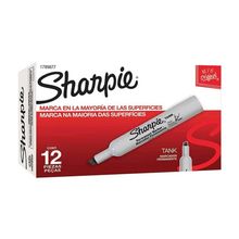 Marcador Permanente Sharpie Tank Negro 12 piezas