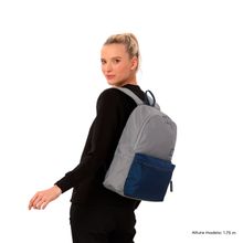 Mochila Mujer Dragonar Escolar Gris/Azul