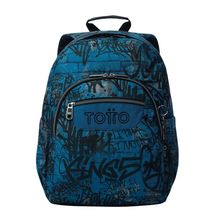 Mochila Totto Acuarela Urban Graffiti Azul