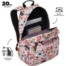 Mochila Totto Acuarela Sushi Kumi