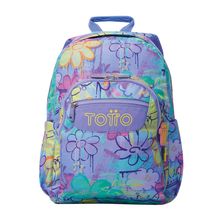 Mochila Totto Acuarela Graffiti Flores