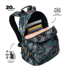 Mochila Totto Acuarela Figuras Okubo