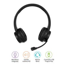 Audífonos Alámbricos con Micrófono USB 83410 Negros