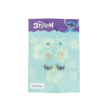 Aretes Esmaltados Disney Stitch Dorados