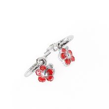 Set de Aretes y Collar Disney Stitch Flor Roja