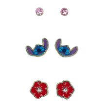 Aretes Disney Stitch Dorados 3 pares