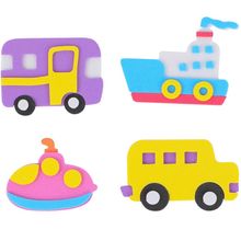 Stickers de Foamy Barrilito Transportes 9 piezas