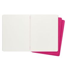 3 Libretas Ejecutivas Moleskine Rosa Cinético | 60 Hojas Blancas | 13 × 21 cm
