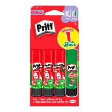 Pritt Lápices Adhesivos 11g y 1 Lápiz Adhesivo Fun Colors Verde 10g 4 piezas
