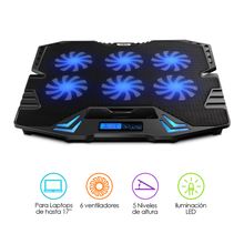 Base de Enfriamiento para Laptop 6 Velocidades Luz LED