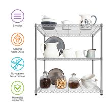 Estante Organizador Metálico de 3 Niveles Multiusos