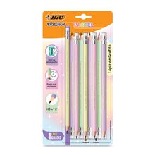 Lápices Bic Evolution HB No.2 Hexagonal Pastel 9 piezas