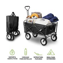 Carrito Portátil Hikeo Plegable Negro