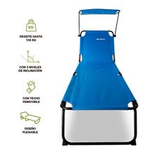 Catre Individual con Techo Hikeo Plegable Azul